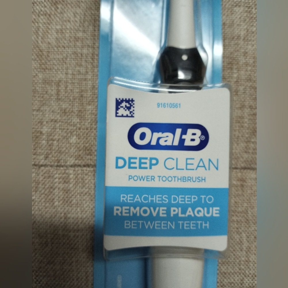 Oral-B deep clean power toothbrush.